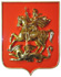 герб Московской области металлизация на пластике в рамке 40х48 см.