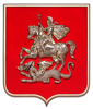 герб Московской области в рамке металлизация на бархате (флоке) 42х50 см.