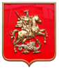 герб Москвы в рамке металлизация на пластике 40х48 см.