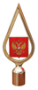 Навершие герб РФ пластик золото сквозное