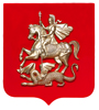 герб Московской области краска на бархате (флоке) 22х26 см.