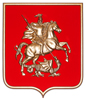 герб Москвы в рамке краска на бархате (флоке) 42х50 см.