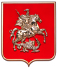 герб Москвы в рамке металлизация на бархате (флоке) 38х48 см.