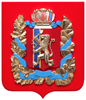 Герб Красноярского края: барельеф без рамы, центральная фигура - металлизация