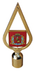 Навершие герб Владимирской области, пластик "золото", сквозное