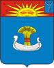 Барельефный герб Балаково на пластиковом геральдическом щите без рамы, орел- краска/металлизация 
