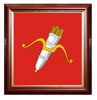 Печать герба Ачинска на пластике в различных вариантах рам: красное дерево, орех, золото