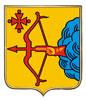 Печать герба Кировской области на пластиковом геральдическом щите в раме золото