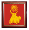 Печать герба Кызыла на пластике в различных вариантах рам: красное дерево, орех, золото