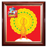 Печать герба Серпухова на пластике в различных вариантах рам: красное дерево, орех, золото